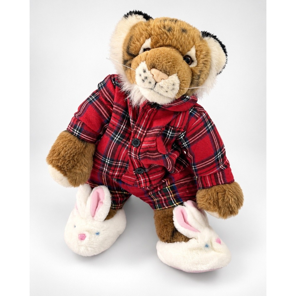 Build-A-Bear WWF Collectibears Tiger 13 Inch 2001 Outfit Bunny Slippers